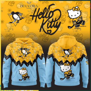 Pittsburgh Penguins Hello Kitty 50th Anniversary 2025 Celebration Hoodie T Shirt