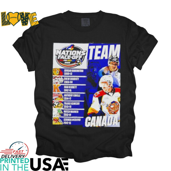 2025 4 Nations Face Off Can Fin Swe Usa team Canada graphic shirt