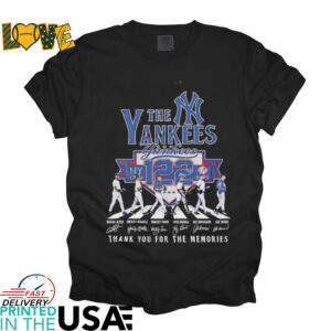 The New York Yankees 122 years signature thank you for the memories shirt