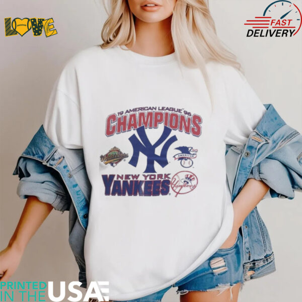 90S Delta 1996 American League Mlb New York Yankees Shirt