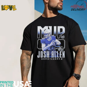 Josh Allen quarterback 2024 MVP Buffalo Bills signature shirt