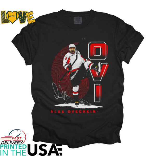 Alex Ovechkin Washington hockey OVI bold signature shirt