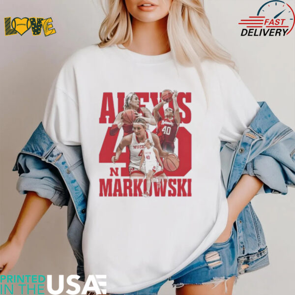 Alexis Markowski 40 Nebraska Cornhuskers Women’s Basketball shirt