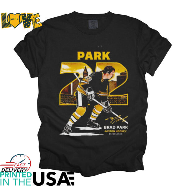 Brad Park Boston hockey throwback signature shirt