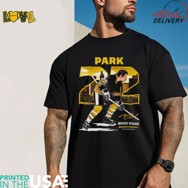 Brad Park Boston hockey throwback signature shirt