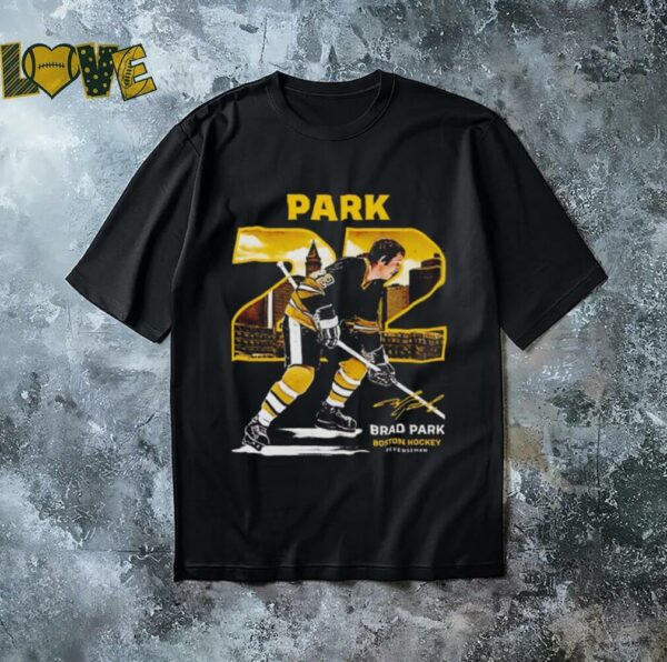 Brad Park Boston hockey throwback signature shirt