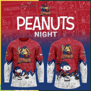 Peoria Rivermen 75th Anniversary Of Peanuts Snoopy 2025 Hockey Jersey