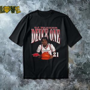 DJ Wagner Deuce One Razorbacks basketball cartoon shirt