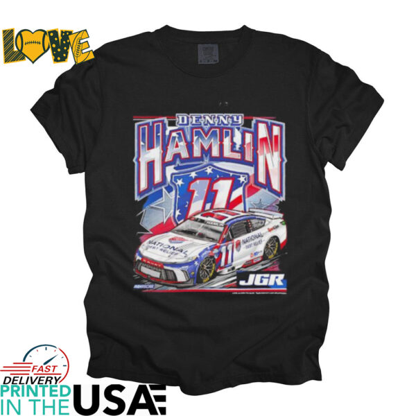 Denny Hamlin Joe Gibbs Racing Team Collection National Debt Relief Car shirt