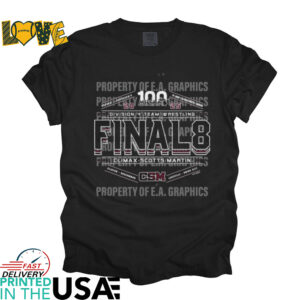 Climax Scotts Martin 2025 MHSAA division 4 team wrestling final 8 shirt