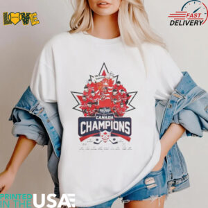 Official Canada Team 2025 Champions 4 Nations Face Off Signature Shirt