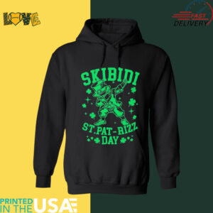 Skibidi St Pat Rizz Day Irish Dabbing Brushstroke shirt