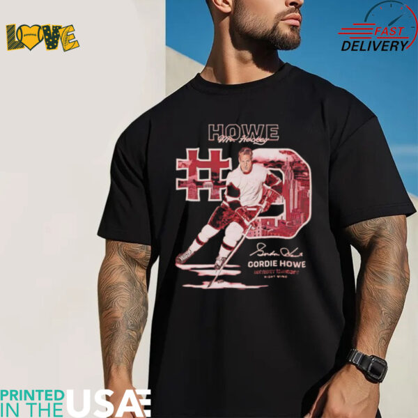 Gordie Howe Mr hockey throwback signature shirt