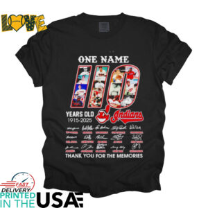 One name 100 years old Indians 1915 2025 thank you for the memories shirt