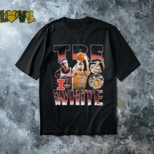 Illinois Basketball Tre White NIL T Shirt