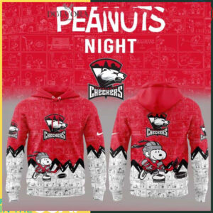 Charlotte Checkers Snoopy 75th Anniversary Peanuts Celebration Hoodie T Shirt