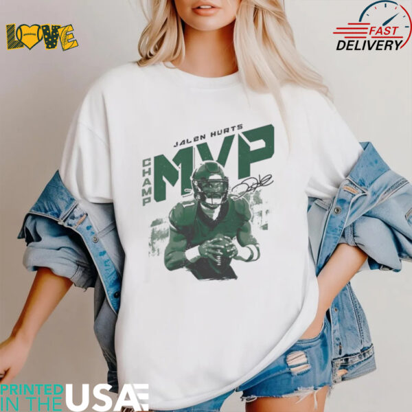 Jalen Hurts champ MVP Philadelphia Eagles signature shirt