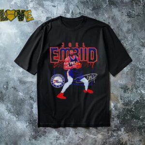 Joel Embiid post moves shattered Philadelphia 76ers signature shirt