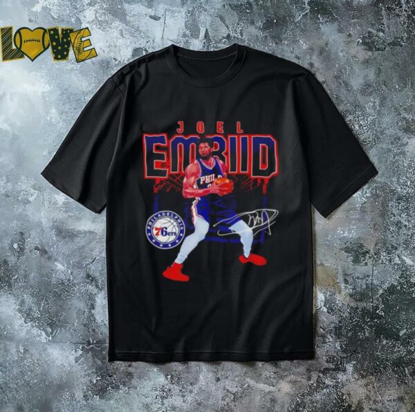 Joel Embiid post moves shattered Philadelphia 76ers signature shirt