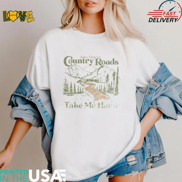 John Denver Country Roads Take Me Home Mountain T shirts