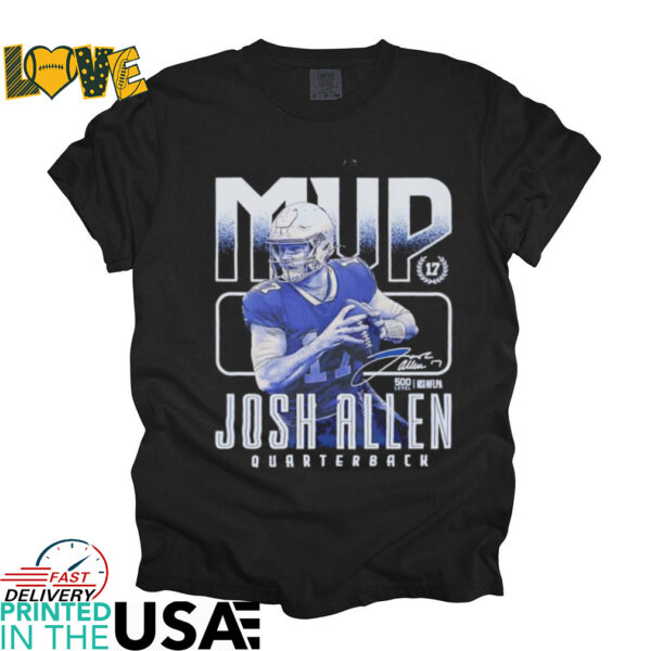 Josh Allen quarterback 2024 MVP Buffalo Bills signature shirt