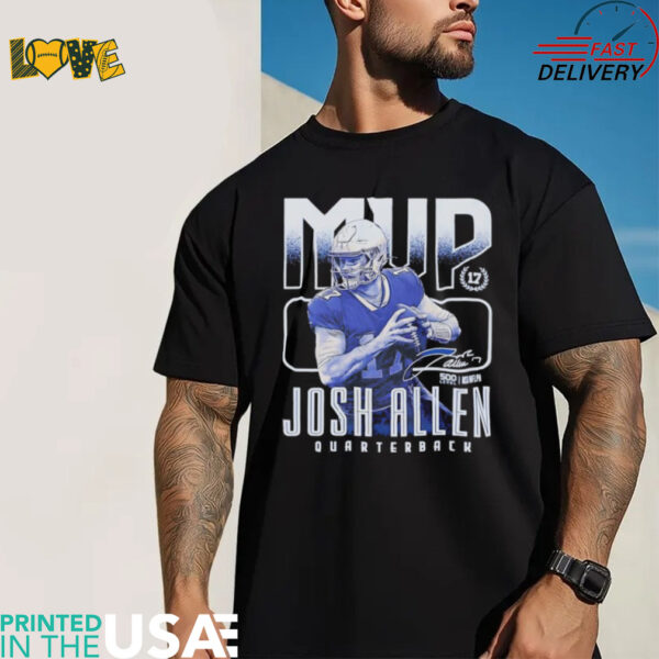 Josh Allen quarterback 2024 MVP Buffalo Bills signature shirt