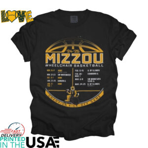 Mizzou Tigers Champion Wheelchair Basketball Schedule Shirt