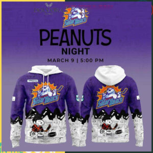 Orlando Solar Bears Snoopy 75th Anniversary Of Peanuts Hoodie T Shirt