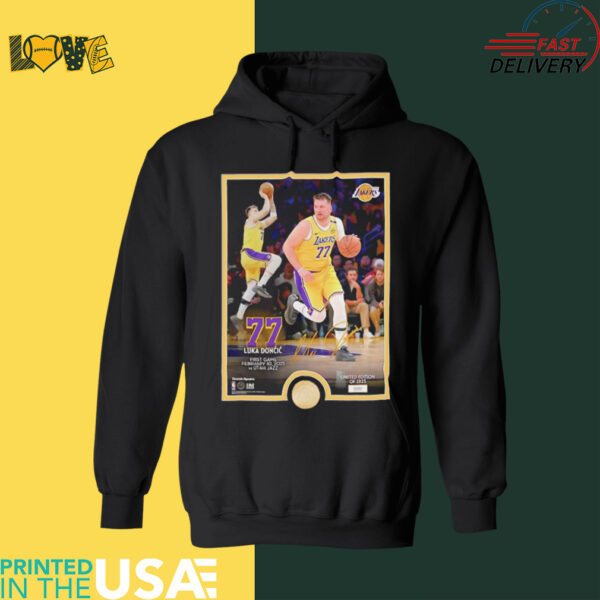 Luka Doncic first game Los Angeles Lakers signature shirt