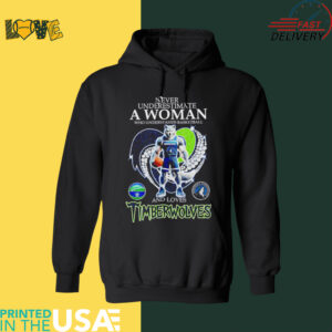 Never underestimate a woman who understands basketball and loves Timberwolves shirt