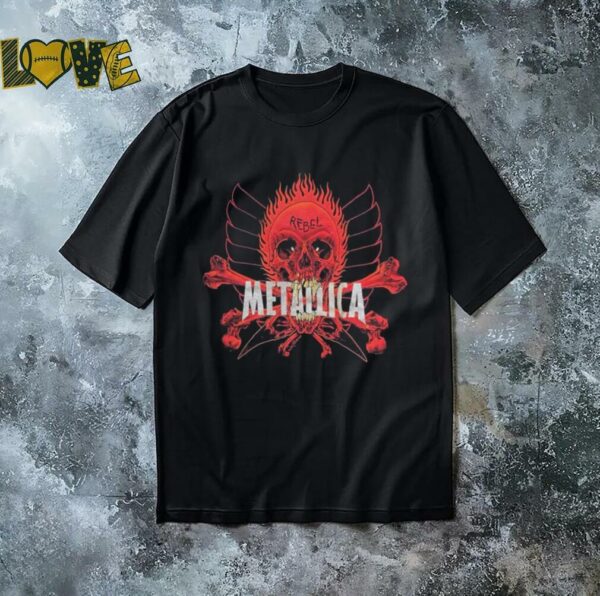 Metallica Rebel Skull & Crossbones T shirt