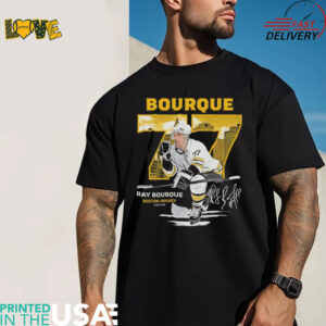 Ray Bourque #77 Boston Bruins Hockey throwback signature shirt