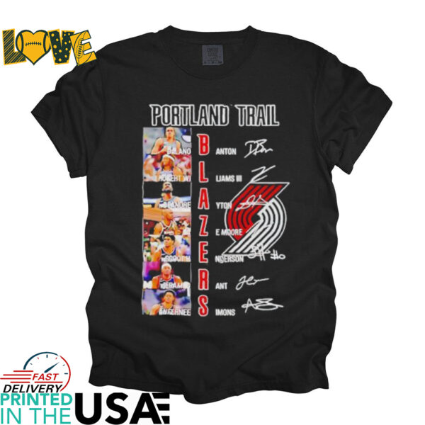 NBA Portland Trail Blazers players name signature shirt