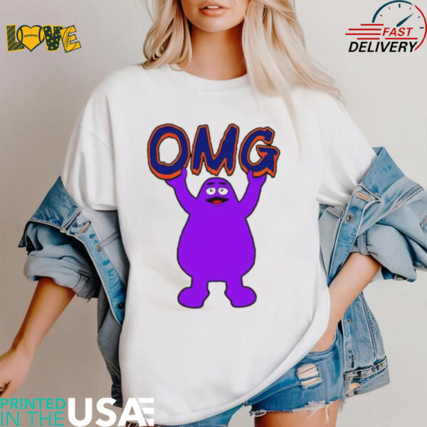 New York Mets OMG X Grimace mascot shirt