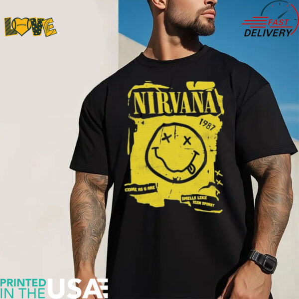 Nirvana Come As U Are Smells Like Teen Spirit Smiley 1987 T shirts