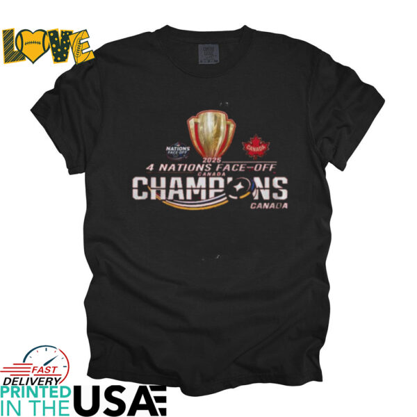 Official Canada Hockey NHL 4 Nations 2025 Champions Celebration Shirt