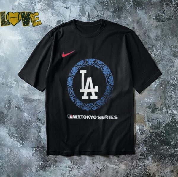 Official Los Angeles Dodgers Nike 2025 MLB World Tour Tokyo Series Legend Logo T Shirt