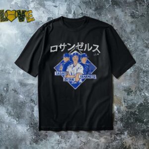 Official Shohei Ohtani, Yoshinobu Yamamoto, & Roki Sasaki Los Angeles Kanji Shirt