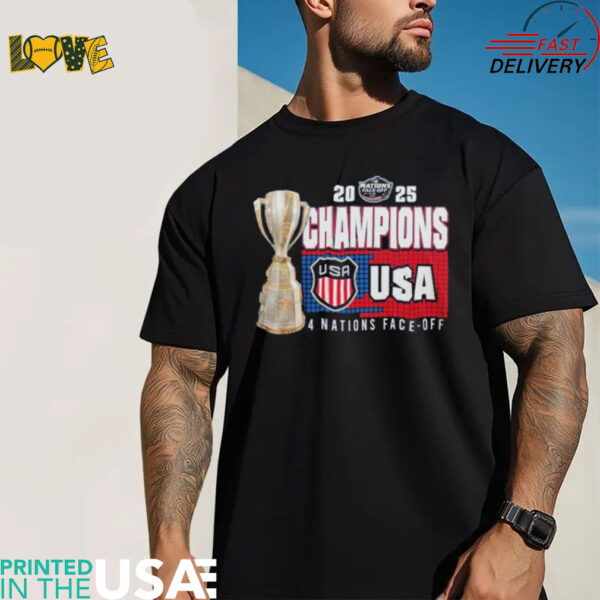 Official USA Hockey 4 Nations Face Off 2025 Champions Shirt