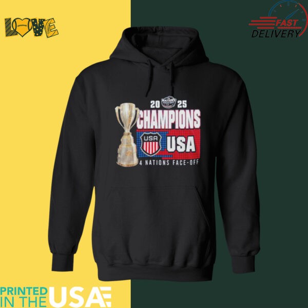 Official USA Hockey 4 Nations Face Off 2025 Champions Shirt