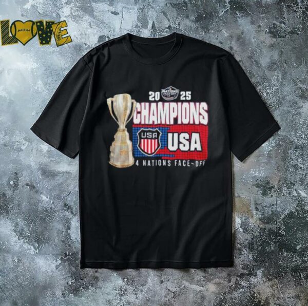 Official USA Hockey 4 Nations Face Off 2025 Champions Shirt