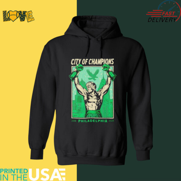 Philadelphia Eagles City of Champions Rocky Trophies shirt