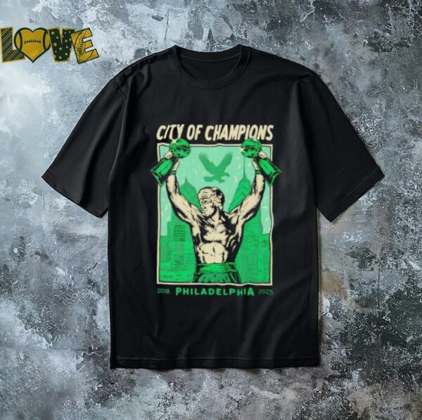 Philadelphia Eagles City of Champions Rocky Trophies shirt