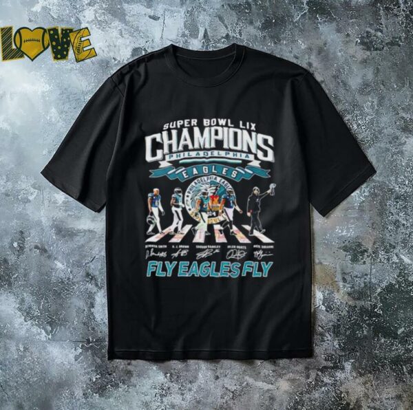 Philadelphia Eagles Super Bowl LIX Champions Abbey Road Fly Eagles Fly shirt