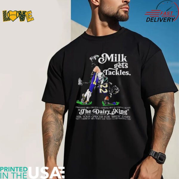 Philadelphia Eagles vs Baltimore Ravens milk gets tackles the dairy king shirt