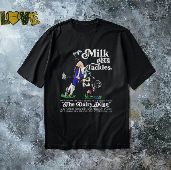 Philadelphia Eagles vs Baltimore Ravens milk gets tackles the dairy king shirt