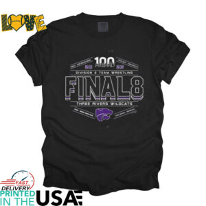 Three Rivers Wildcats 2025 MHSAA division 2 team wrestling final 8 shirt