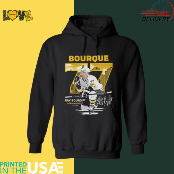 Ray Bourque #77 Boston Bruins Hockey throwback signature shirt