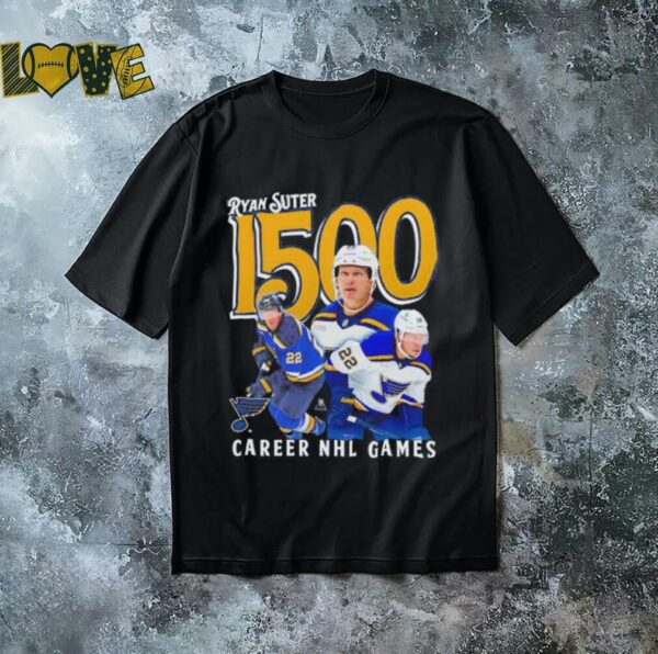 Ryan Suter St. Louis Blues 1500 Career NHL Games T Shirt