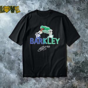 Saquon Barkley Philadelphia Eagles logos signatures shirt